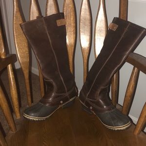 Sorel slimpack riding tall boots, worn 1 time!